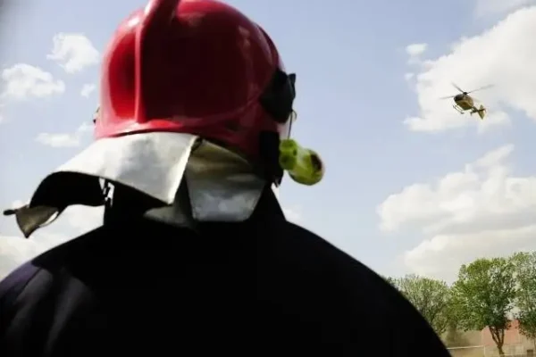 Strażacy z OSP Korsze ćwiczą z okularami VR Fire&Flames