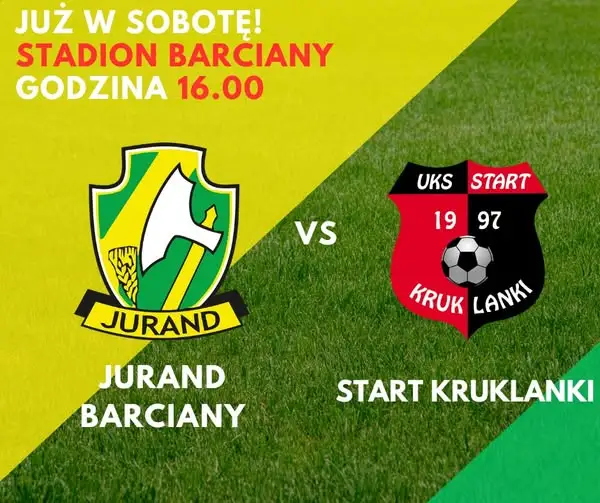 Jurand Barciany podejmuje Start Kruklanki w 6. kolejce – zapowiedź meczu