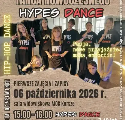 Korsze: nabór do grup tanecznych Hip-Hop Dance i Hypes Dance