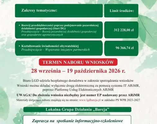 Nowe nabory wniosków w LGD: terminy, szkolenie i zasady składania