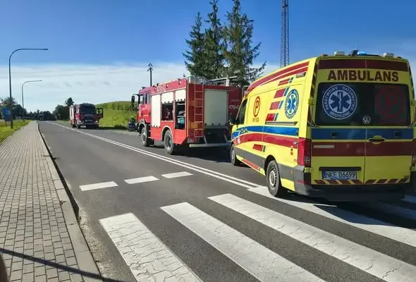 Dachowanie w Srokowie. Kierująca wyszła z auta o własnych siłach