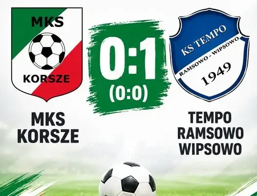 MKS Korsze przegrywa z Tempo Ramsowo Wipsowo 0:1 – pierwsza ligowa porażka