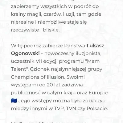 Familijny Spektakl Iluzji w Reszlu – magia dla całej rodziny już 30 października