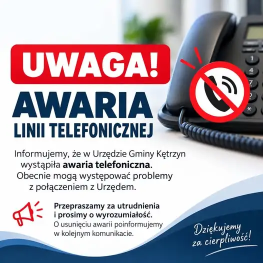 Awaria linii telefonicznej w Urzędzie Gminy Kętrzyn