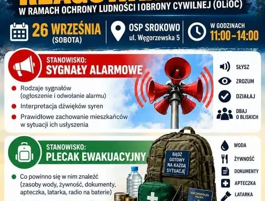 Srokowo: trening obrony cywilnej i ochrony ludności już 26 września