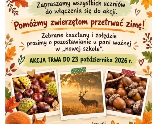Zbiórka kasztanów i żołędzi – pomóż zwierzętom przetrwać zimę!