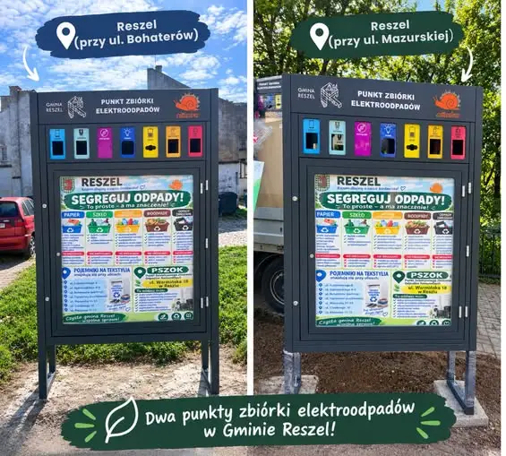 Reszel: nowe stacje do zbiórki elektroodpadów. Sprawdź, gdzie oddasz zużyty sprzęt