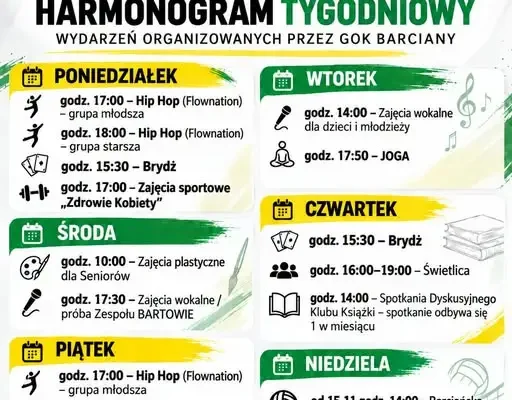 GOK Barciany startuje z nowym sezonem zajęć – można dołączać