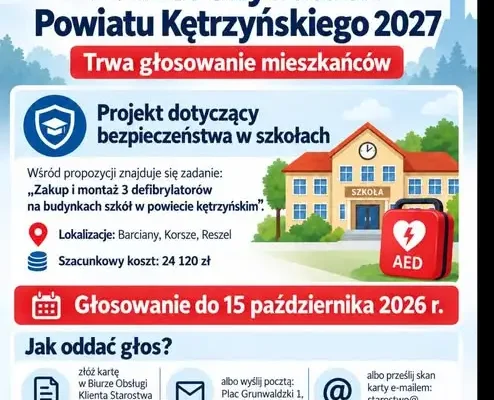 Budżet Obywatelski Powiatu Kętrzyńskiego: głosowanie kończy się jutro