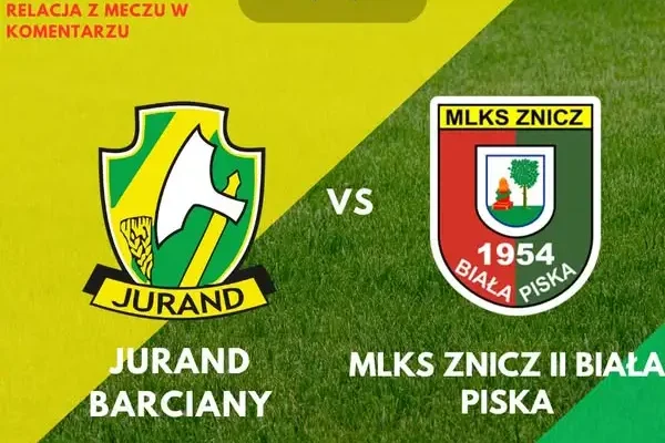 Jurand Barciany remisuje 1:1 z Zniczem II Biała Piska – relacja na żywo