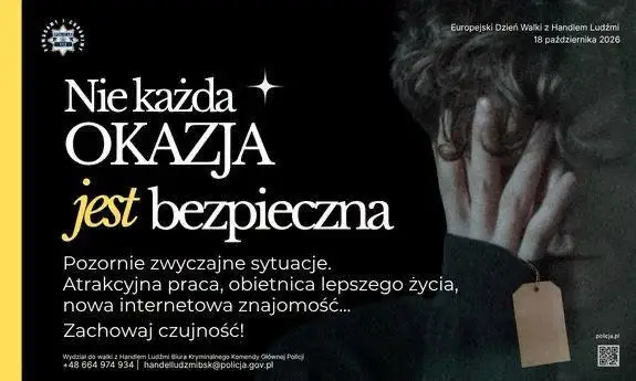 Europejski Dzień Przeciwko Handlowi Ludźmi — policja apeluje: reagujmy