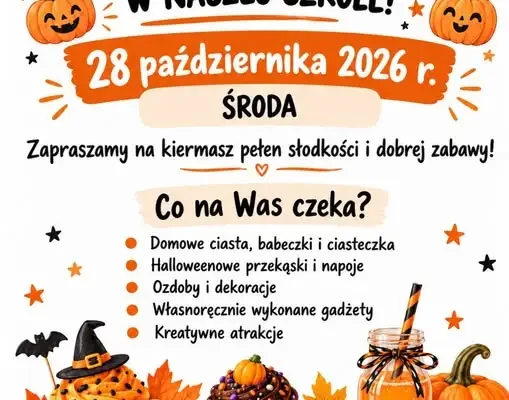 Kiermasz szkolny pełen słodkości i halloweenowych niespodzianek