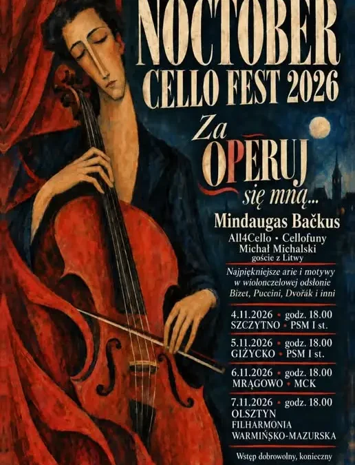 Cello Fest 2026: wiolonczeliści zagrają arie operowe i muzykę z bajek