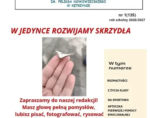 Nowe wydanie „Nowinek Jedynki” – szkolna gazetka SP1 Kętrzyn już dostępna